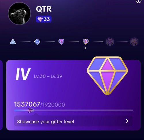 TikTok account level 33