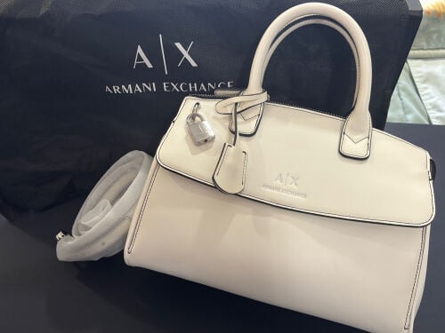 Original Armani white satchel