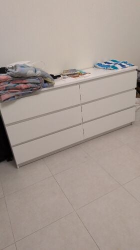 modern white 6-drawer double dresse