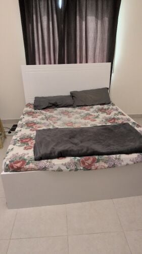 queen-size bed with mattress