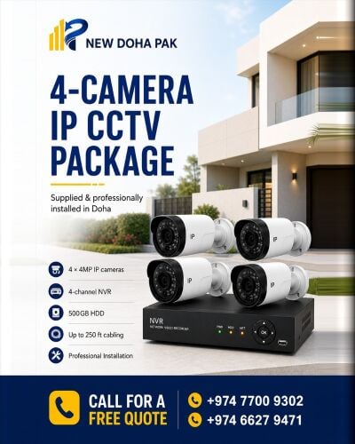 Four cameras CCTV package