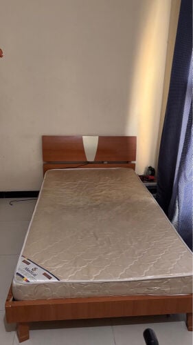 bed with mattress