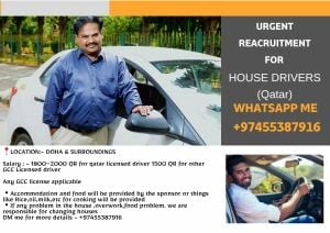 Need House Drivers from India