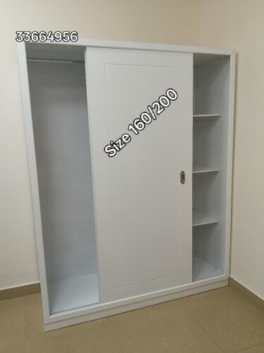 Wooden two door sliding cabinet