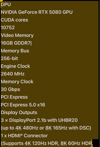 5080 graphic card