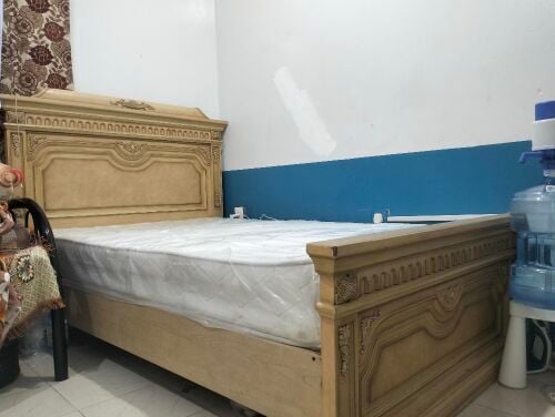 Wooden Bed with Mattress