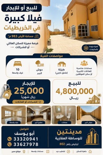 Villa for rent in Al Kharaitiyat