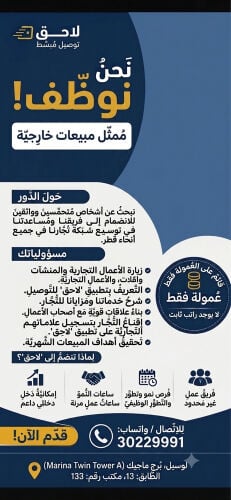 مطلوب مسوقين لجلب عقود 