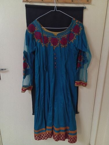 blue teal dress