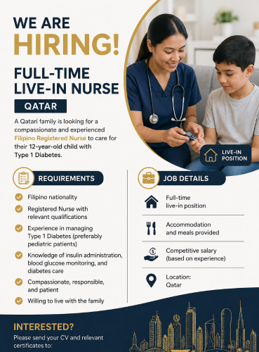 Full-Time Live-in Nurse Required (Q