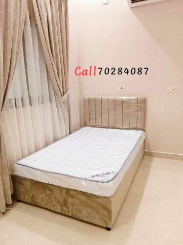 Bed, mattress, cabinet, available