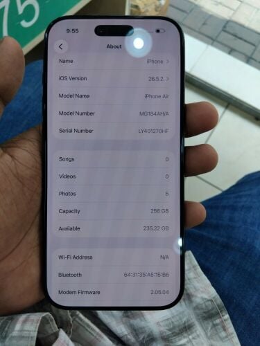 17 Air 256 GB Battery Health 100%