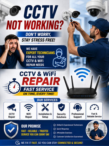 Repair CCTV & wifi internet 