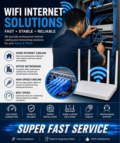 Issues Wifi internet and cabling 
