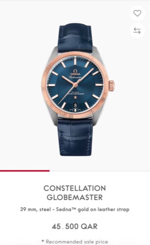 Omega, Globmaster18Kt Sedna gold 39