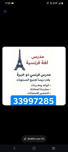 مدرس لغة فرنسية