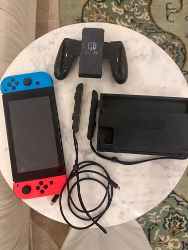 nintendo switch with controllers