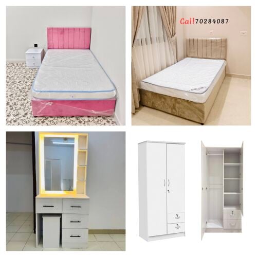 bed, Mettress, cabinet all size ava