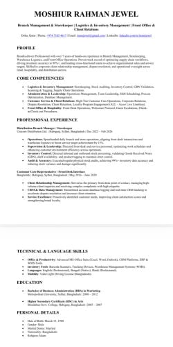 Storekeeper | Logistics