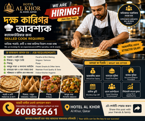 Hiring Skilled Cook