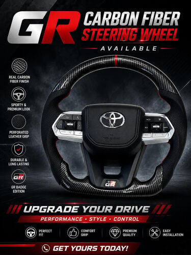 GR carbon fiber steering available 