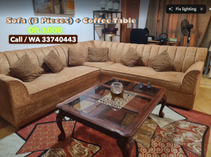 L-SHAPE SOFA  3 Pieces + COFFEE TAB