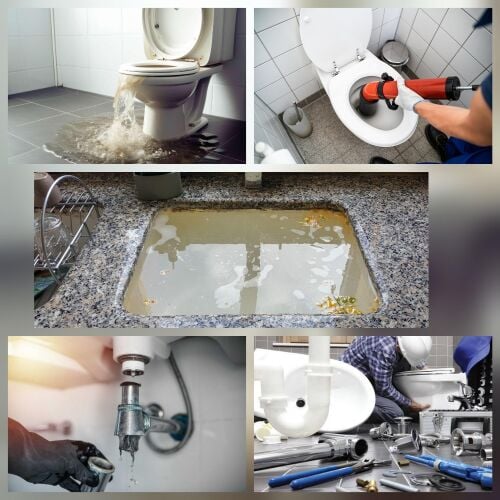Plumbing Drain Block & Clean
