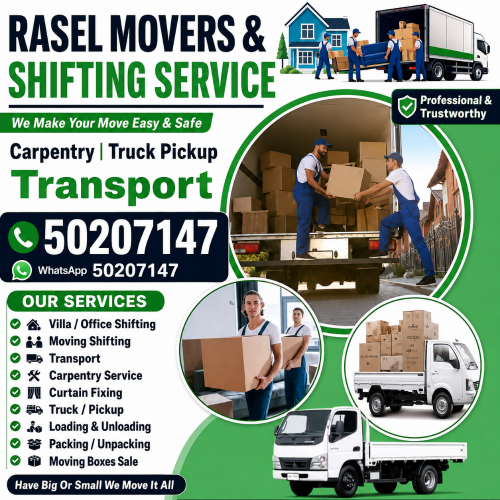 Moving, shifting, carpenter, pickup