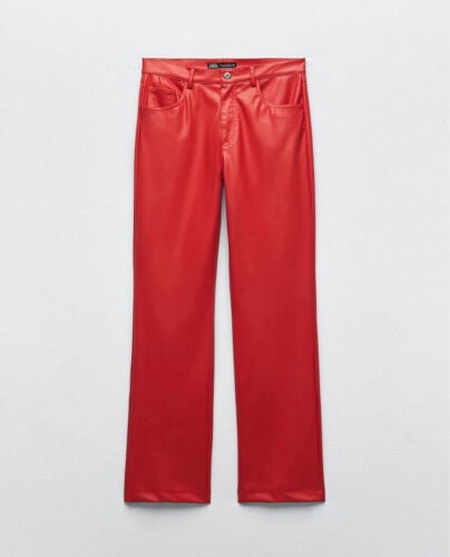 Zara Faux Leather Trousers 