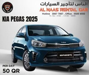 KIA PEGAS FOR RENT 2026