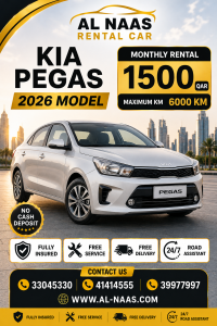 KIA PEGAS PER DAY 50 RIYAL