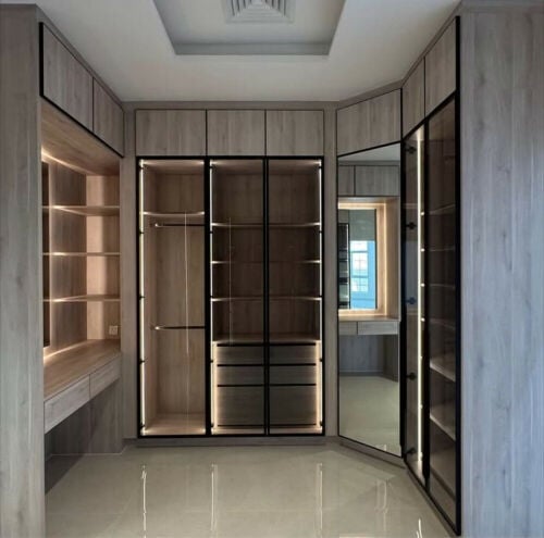 Wood Cabinets UPVC ALuminum&glass