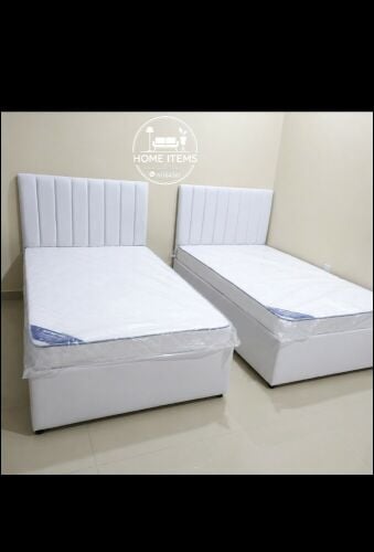 Bed, mattress, cabinet available