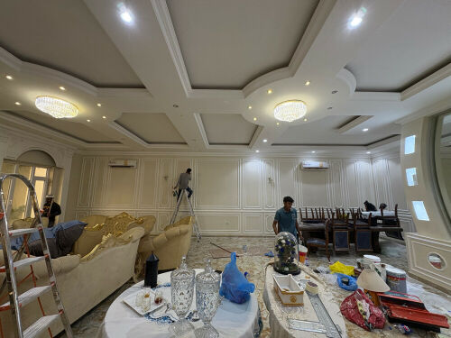 gypsum decor painting work