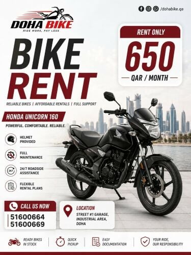 Honda Unicorn For Rent Available