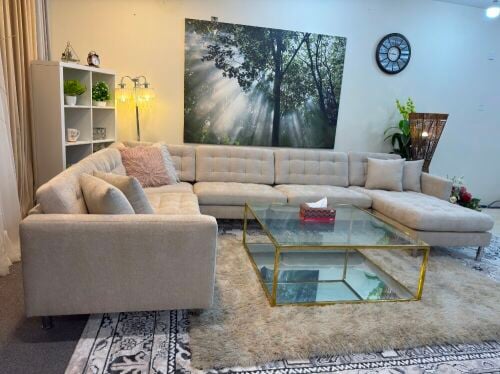 Luxurious ikea landskrona U shape