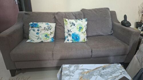 Modern grey living room sofa set