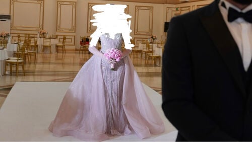 engagement or wedding dress