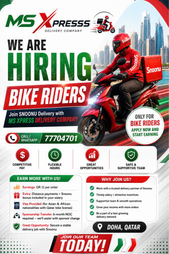 WE ARE HIRING BIKE RIDERS!  Only 
