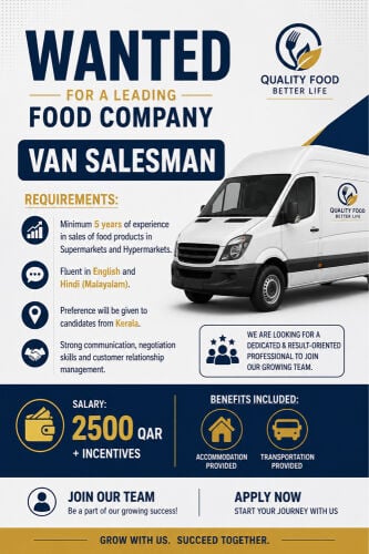 FMCG Van salesman