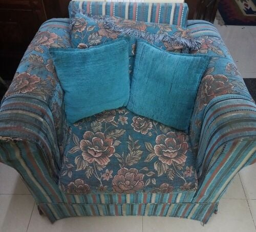blue sofa