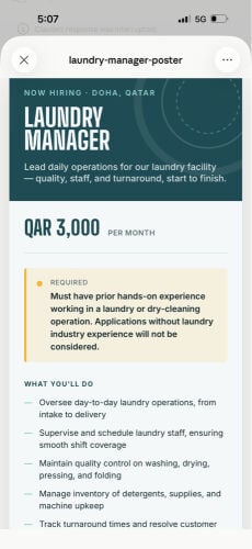 manager of laundry shop 