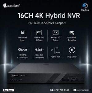 Secuview 16CH 4K Hybrid NVR