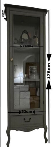 wooden and glass cabinet