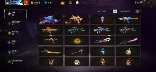 Freefire account for sale only