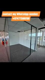 10-12 mm clear glass office partiti