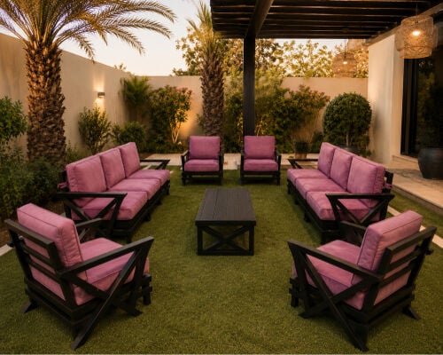 Wooden Outdoor Seating Set