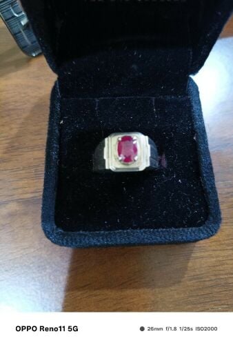 Ruby silver ring
