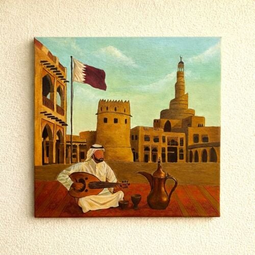 A luxurious Qatari heritage artwork