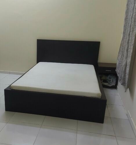 Bed with mattress